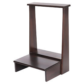 Reclinatorio con cajón madera color nuez 90x50x50 cm