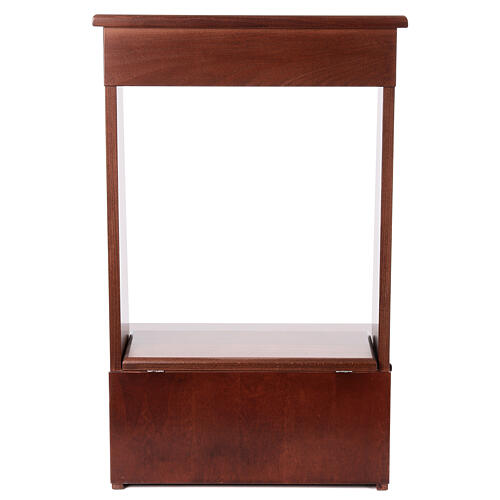 Reclinatorio con cajón madera color nuez 90x50x50 cm 7