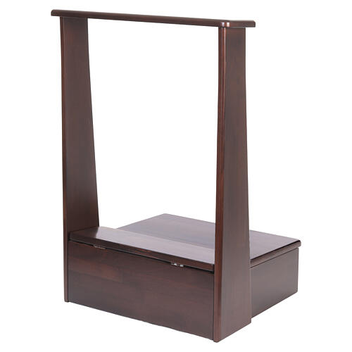 Reclinatorio con cajón madera color nuez 90x50x50 cm 7