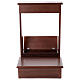 Reclinatorio con cajón madera color nuez 90x50x50 cm s2