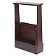 Reclinatorio con cajón madera color nuez 90x50x50 cm s3