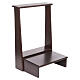 Reclinatorio con cajón madera color nuez 90x50x50 cm s5
