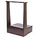 Reclinatorio con cajón madera color nuez 90x50x50 cm s7