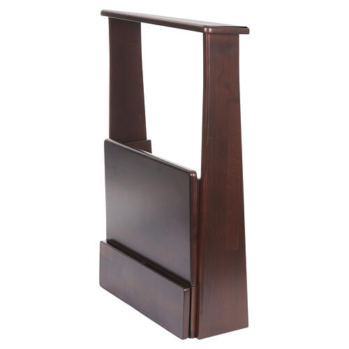 Kneeler with drawer in walnut wood 90x50x50 cm 2