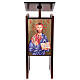 Wooden pulpit with icon of Christ Pantocrator silk-screen print h max 130 cm s1