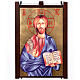 Wooden pulpit with icon of Christ Pantocrator silk-screen print h max 130 cm s2