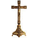 Bifacial altar cross of burnished brass, h 21 in s1