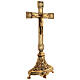 Cruz de altar biface latão brunido altura 54 cm s4