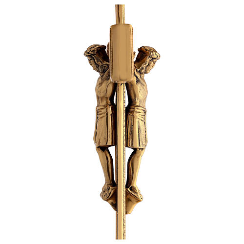 Double-sided burnished brass altar cross, height 54 cm 3