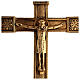 Double-sided burnished brass altar cross, height 54 cm s2