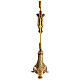 Double-sided burnished brass altar cross, height 54 cm s5