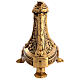 Double-sided burnished brass altar cross, height 54 cm s7