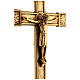 Double-sided burnished brass altar cross, height 54 cm s9