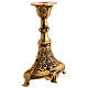 Altar candlestick of burnished brass, 8 in s5