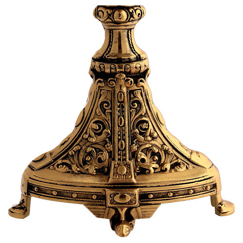 Portacandela da altare ottone brunito 20 cm 2
