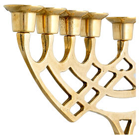 Neocatechumenal candelabrum, 9 branches, gold plated brass, 24x20 in