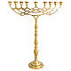 Neocatechumenal candelabrum, 9 branches, gold plated brass, 24x20 in s1