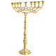 Neocatechumenal candelabrum, 9 branches, gold plated brass, 24x20 in s5