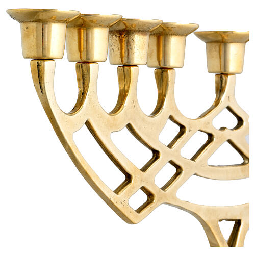 Candelabro Neocatecumenale 9 fiamme ottone dorato 60x50 cm 2