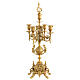 Five-branch candelabrum, gold plated brass, 16.5 in s1