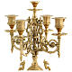 Five-branch candelabrum, gold plated brass, 16.5 in s2