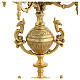 Five-branch candelabrum, gold plated brass, 16.5 in s4