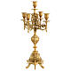 Five-branch candelabrum, gold plated brass, 16.5 in s5