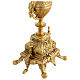 Five-branch candelabrum, gold plated brass, 16.5 in s10