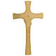 Crocifisso stilizzato ottone dorato 21x12 cm s3