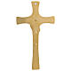 Crucifixo estilizado latão dourado 21x12 cm s3