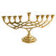 Candelabro Neocatecumenale 9 fiamme ottone dorato 48x26 cm s1