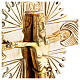 Wall mounted Neocatechumenal cross of gold plated brass, 14x19 in s4