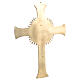 Wall mounted Neocatechumenal cross of gold plated brass, 14x19 in s5