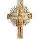 Neocatechumenal wall cross in golden brass 35x50 cm s2