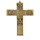 Croce Neocatecumenale ottone 15x12 cm s3