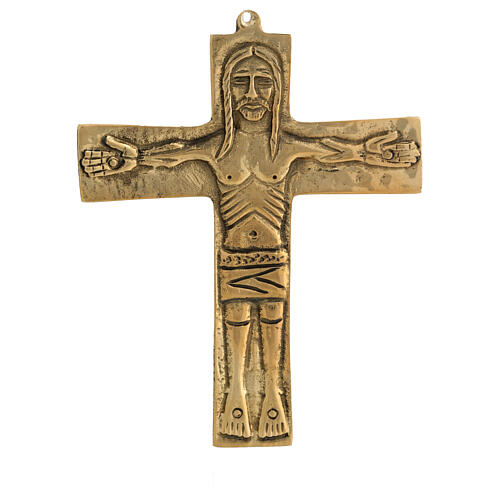 Brass Neocatechumenal Cross 15x12 cm 1