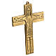 Neocatechumenal Cross in golden brass 7x10 cm s2