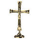 Croce Neocatecumenale ottone spazzolato 24k base 15 cm s1