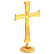 Neocatechumenal Cross 24k golden brass base 15 cm s3