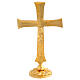 Neocatechumenal Cross 24k golden brass base 15 cm s4