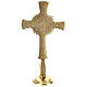 Croce Neocatecumenale con base 20 cm ottone dorato 24K s5
