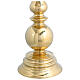 Candelabro boccia ottone dorato punta 45 cm s4
