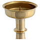 Rounded candlestick, gold plated brass, spike, 16 in s2