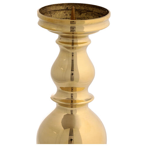 Candeliere boccia ottone dorato punta 18 cm  3