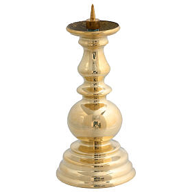 Boccia candlestick 15 cm golden brass