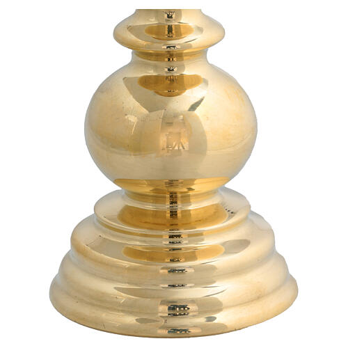 Boccia candlestick 15 cm golden brass 3