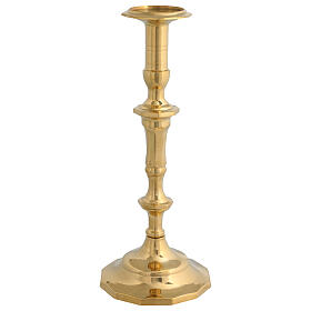 Candelabro latão dourado 30x12 cm