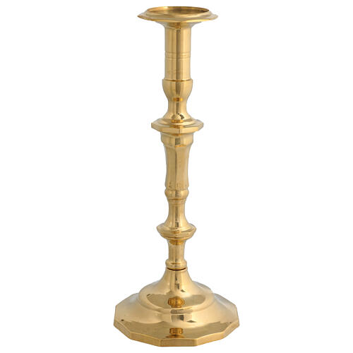 Candelabro latão dourado 30x12 cm 1