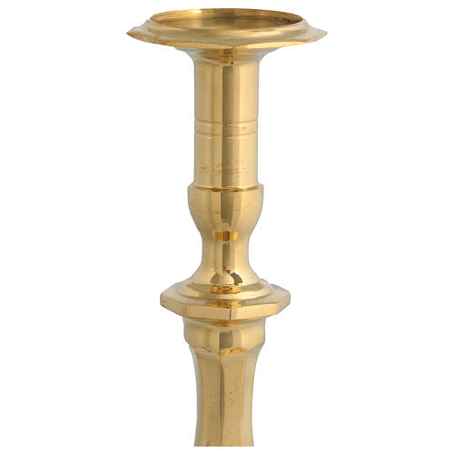 Candelabro latão dourado 30x12 cm 3