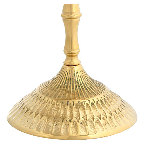 Candelabro Ebraico 30 cm ottone dorato 9 fiamme 4